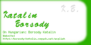 katalin borsody business card
